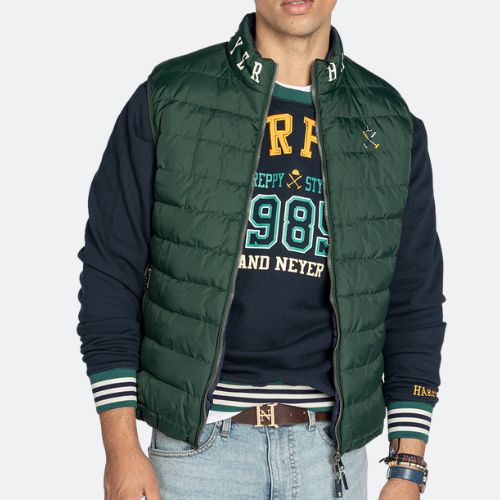 Chaleco Verde con detalles blancos hombre AW23