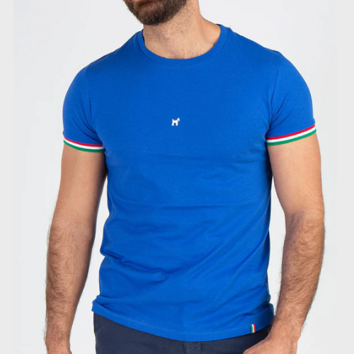 Camiseta Hombre Azul Italia