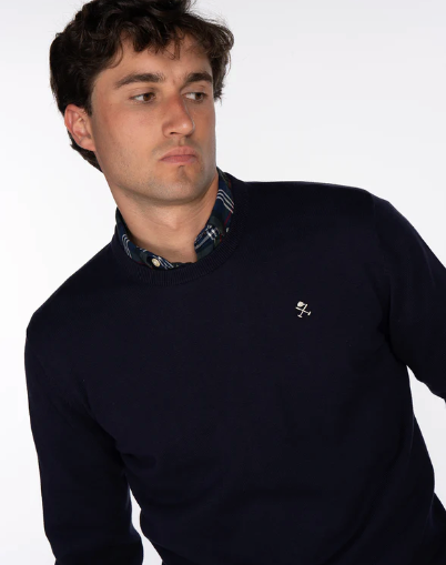 JERSEY ROUND NECK NAVY BLUE