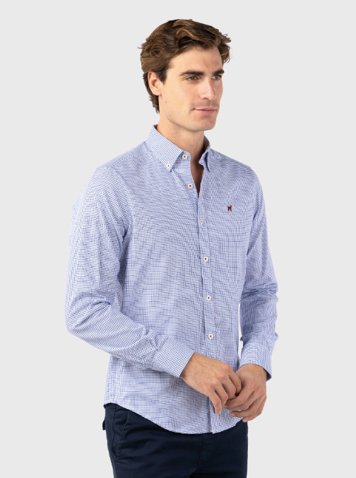 CAMISA MINI CUADRO MARINO