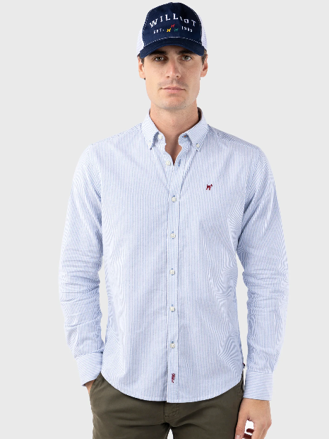 CAMISA RAYA OXFORD MARINO